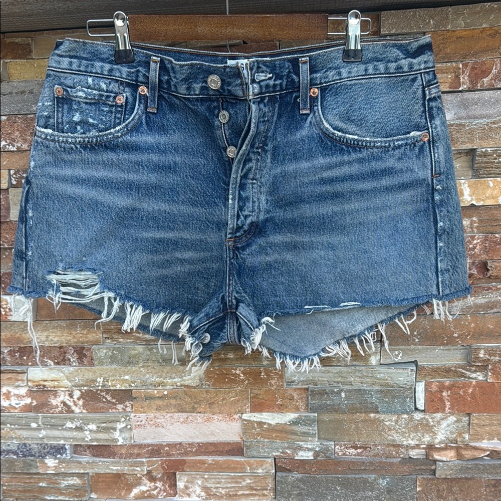 AGOLDE Size 32 Denim Cut Off Shorts #A026E811 Cut 48829